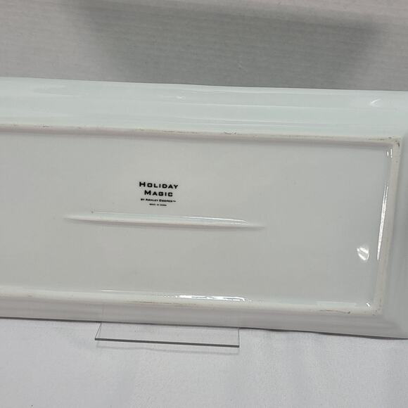 Christmas Santa Reindeer Snowman Snack Platter Tray Ashley Cooper Holiday Magic - Picture 8 of 10